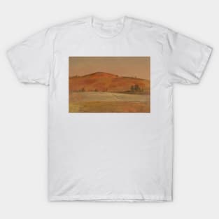 Landscape with Low Hill and Fields by Frederic Edwin Church T-Shirt